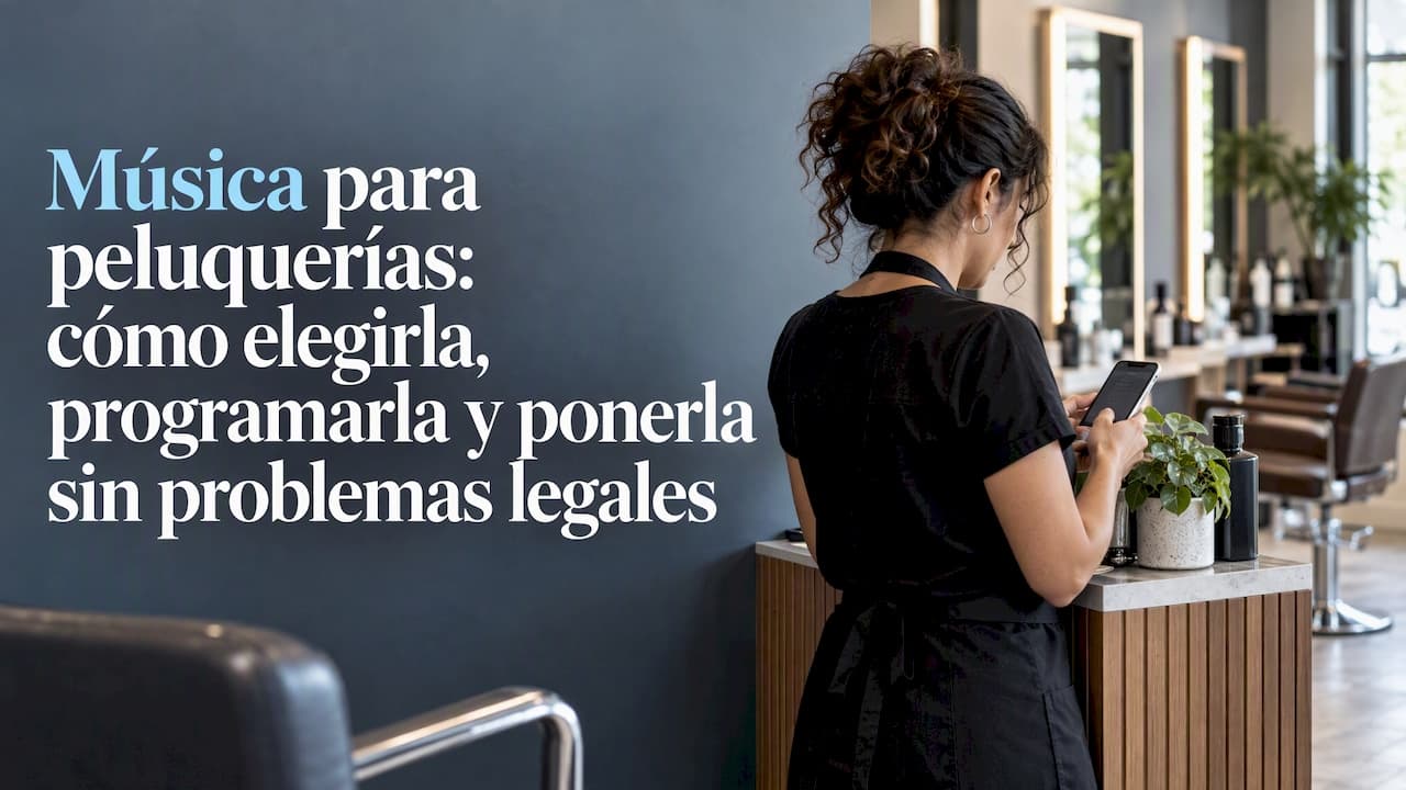 Música para peluquerías: cómo elegirla, programarla y ponerla sin problemas legales