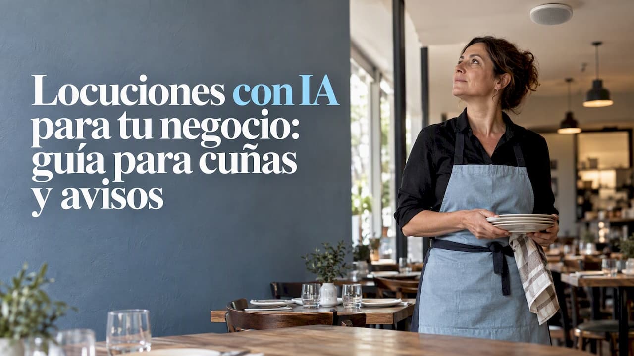 Locuciones con IA para tu negocio: guía para cuñas y avisos