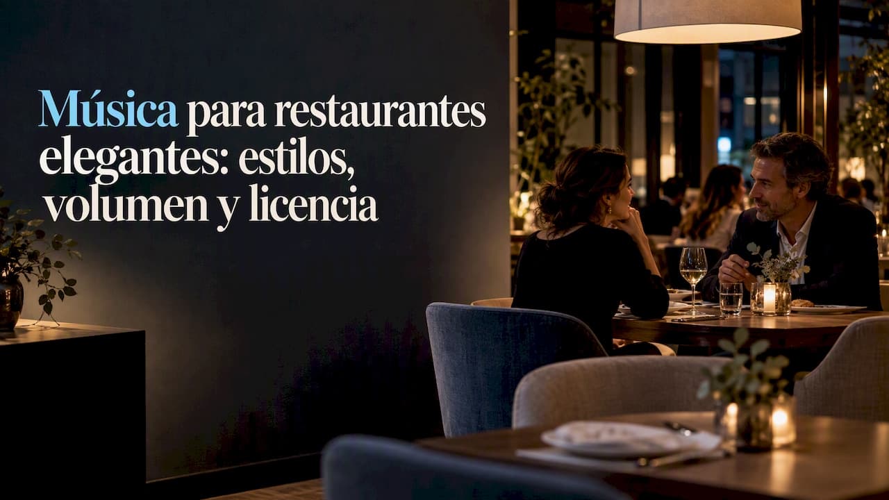 Música para restaurantes elegantes: estilos, volumen y licencia