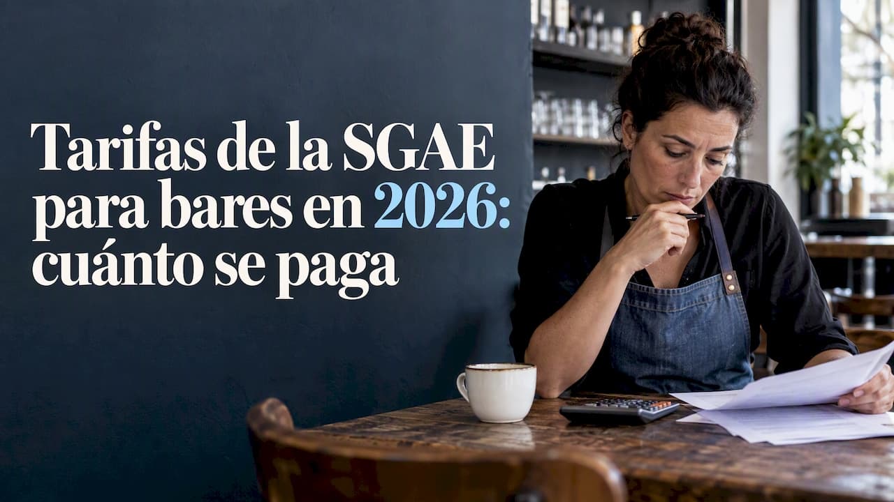 Tarifas de la SGAE para bares en 2026: cuánto se paga